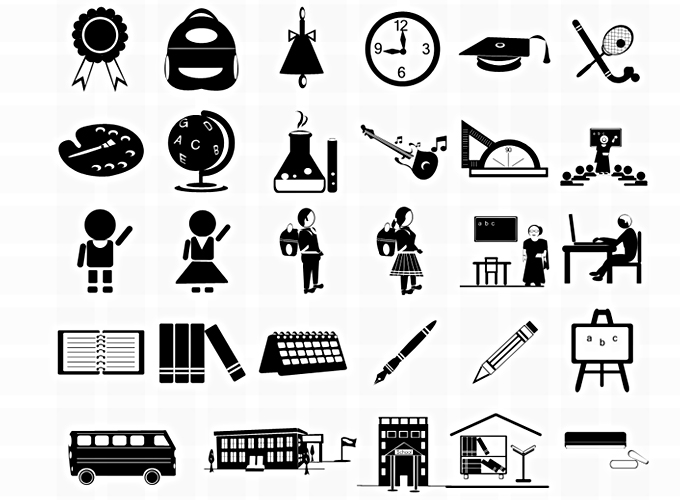 Free Vector Icons School Free Vector Icons School
