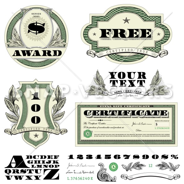 Free Vector Money Font