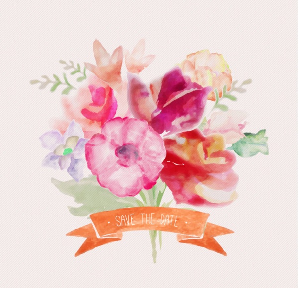 Free Vector Watercolor Flower