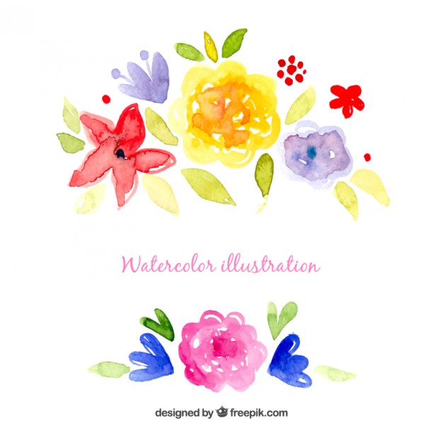 Free Vector Watercolor Flower Free Vector Watercolor Flower
