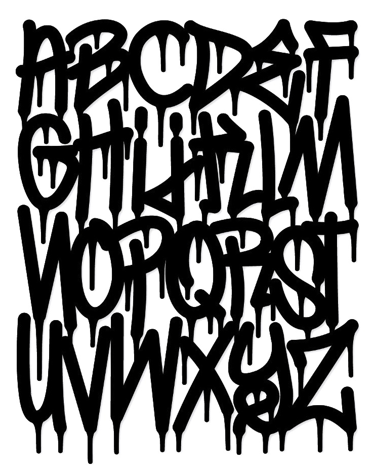 16 Spray- Paint Dripping Font Images