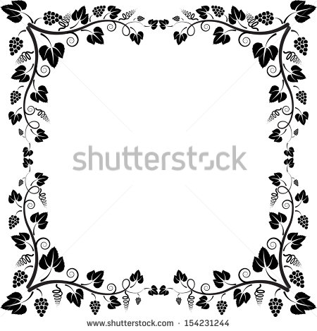 Grape Vine Silhouette Vector