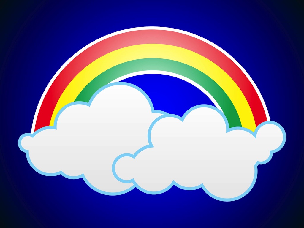 Graphic Rainbow Clip Art