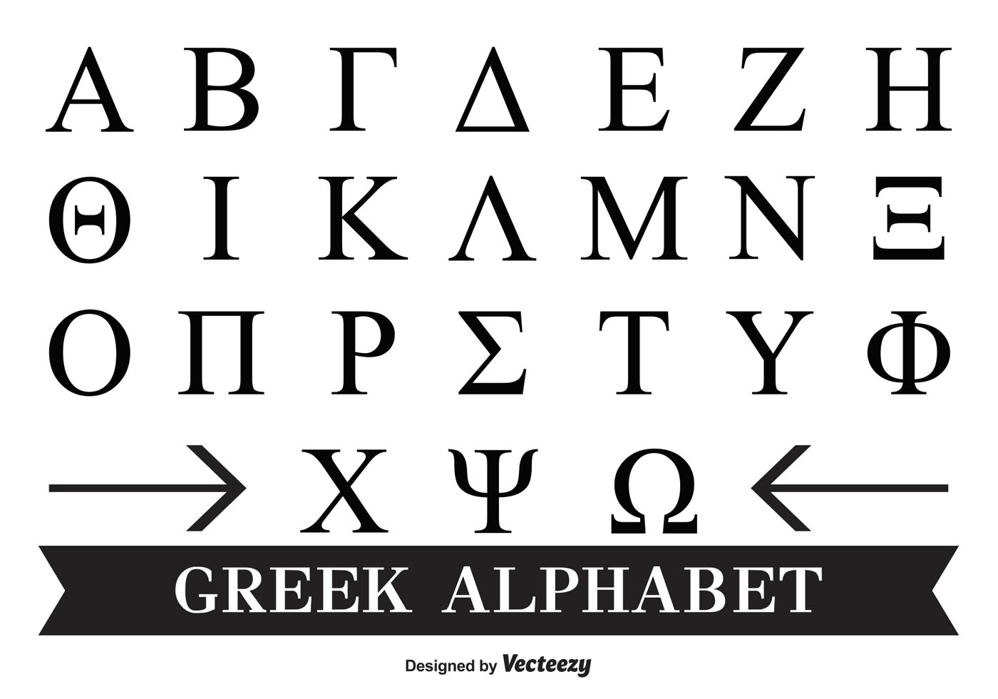 Greek Alphabet Vector Art