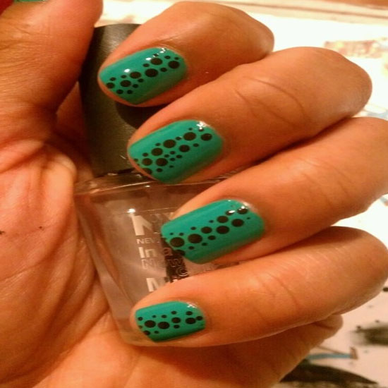 Green Nail Art Design