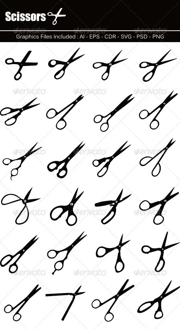 Hair Cutting Scissors Vector