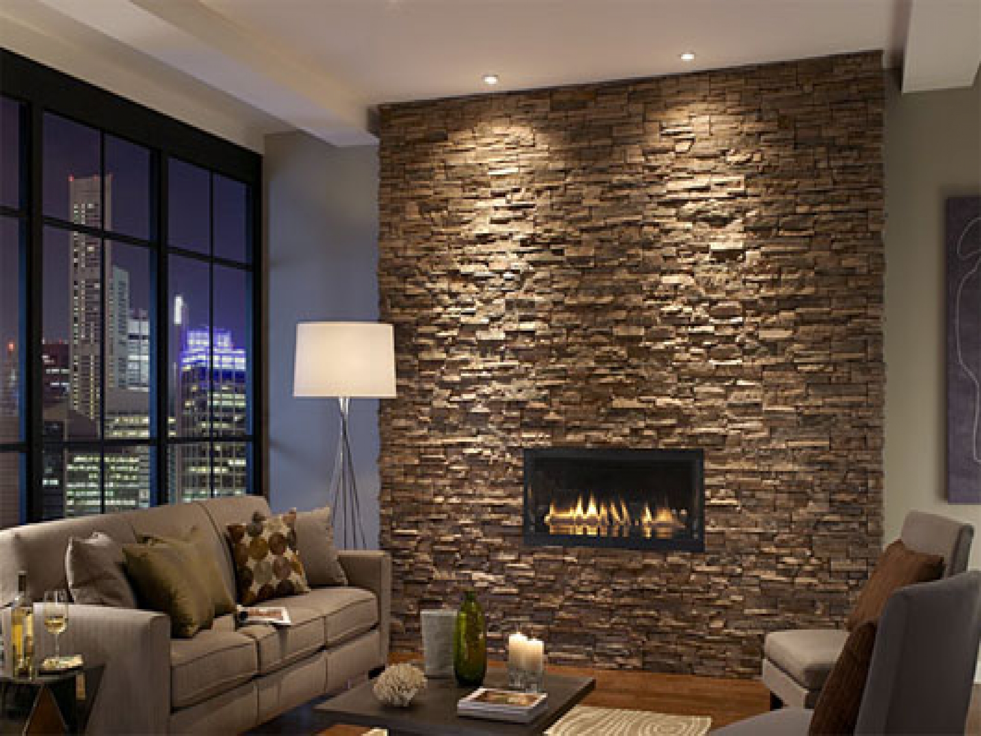 15 Living Room Stone Wall Design Images
