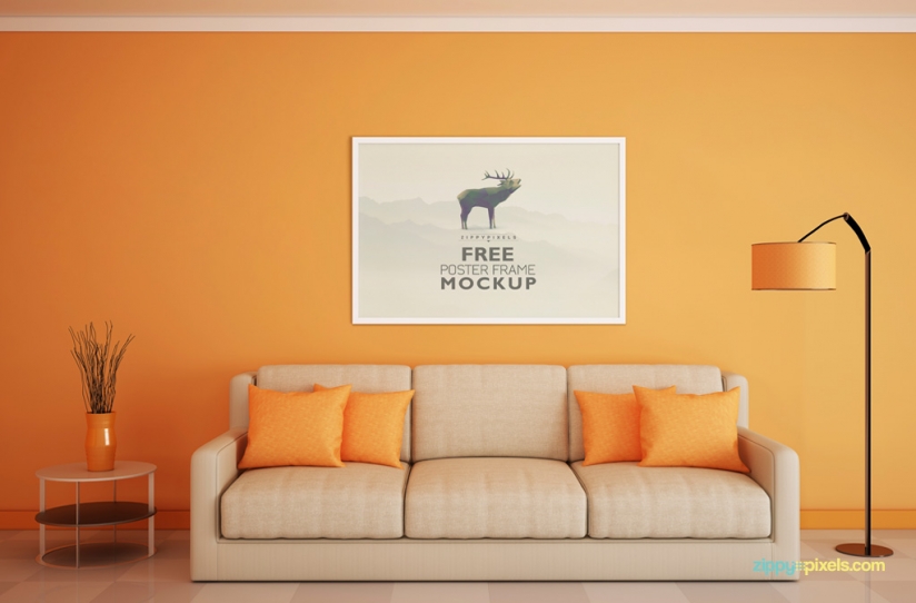 Horizontal Poster Mockup Psd Free