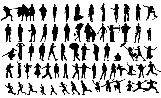 Human Figure Silhouette Vector