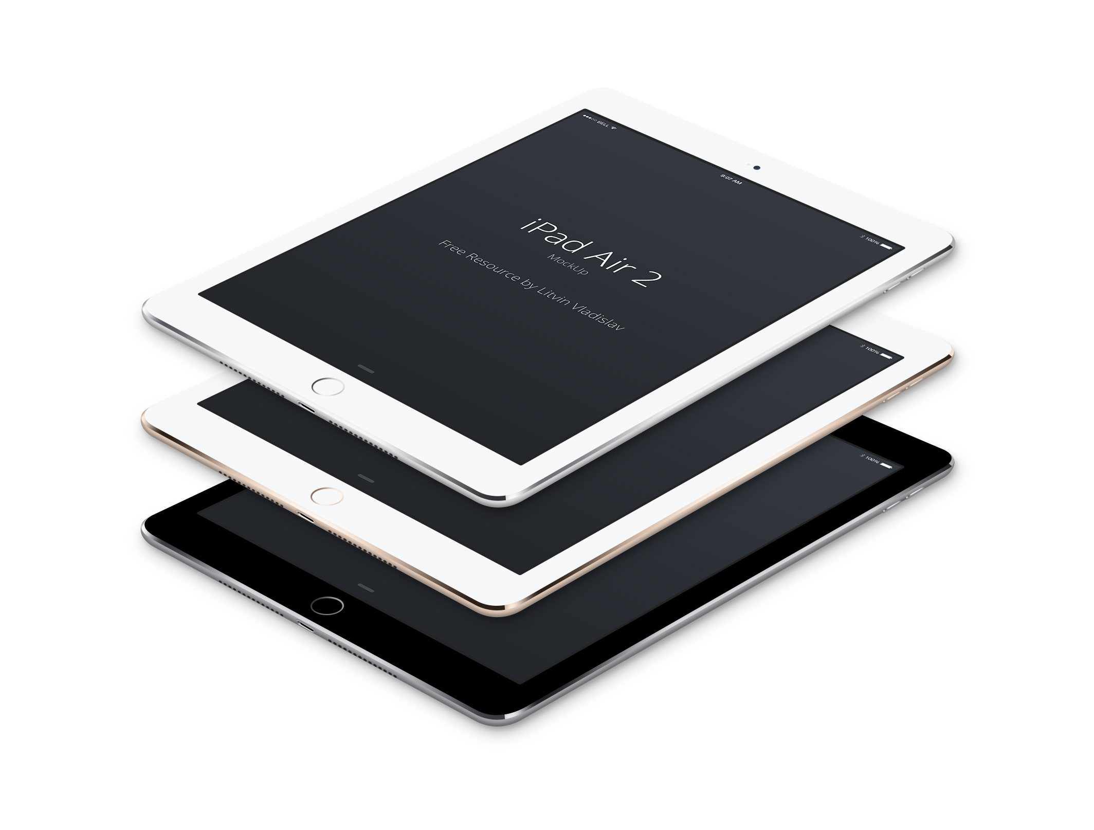 iPad Mockup Air Perspective iPad Mockup Air Perspective