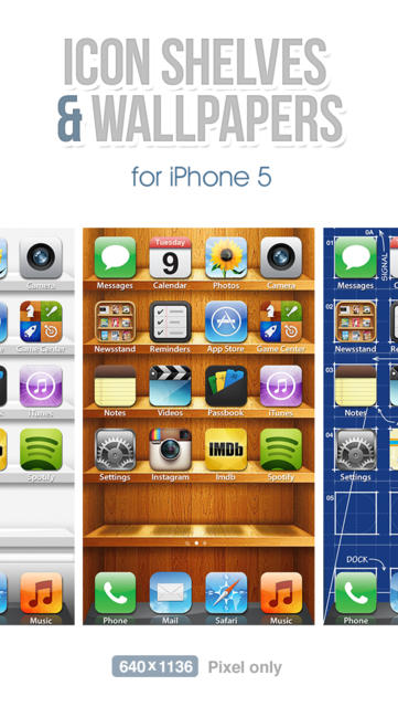 iPhone 5 Icon Shelves