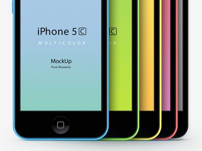 iPhone 5C PSD Mockup