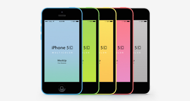 iPhone 5C Vector Template