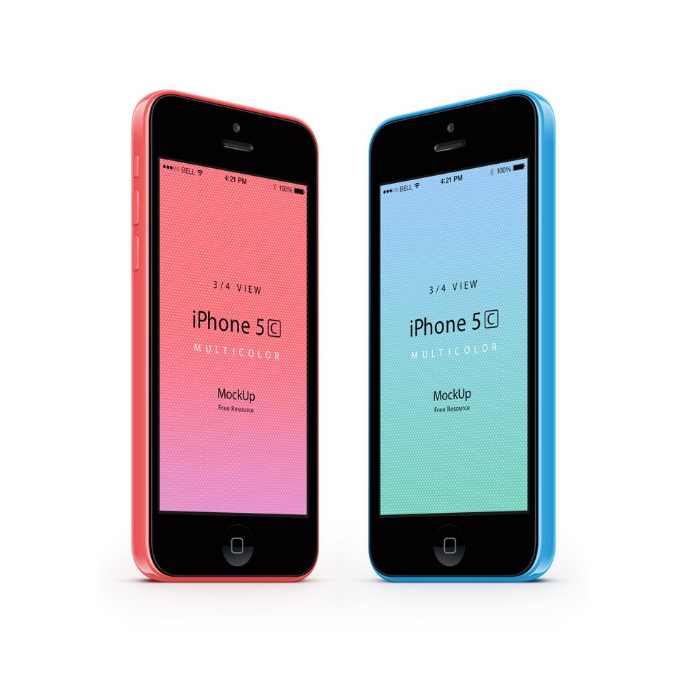 iPhone 5S Mockup Vector PSD