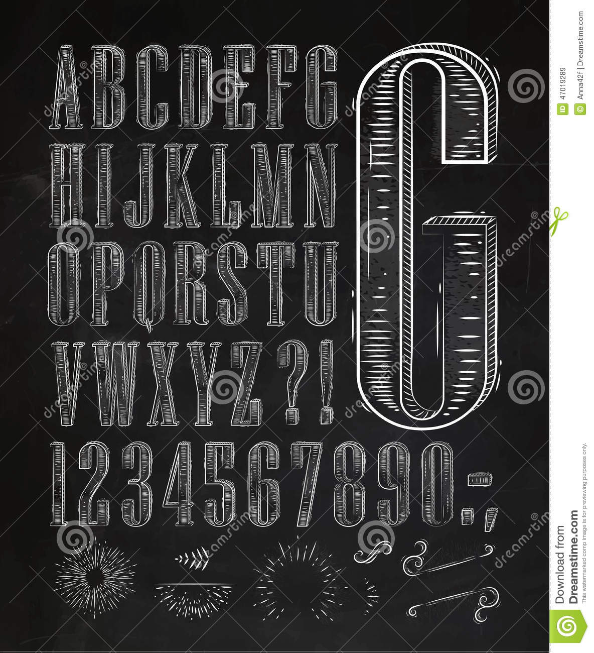 Lettering Fonts Alphabet Letters in Chalk