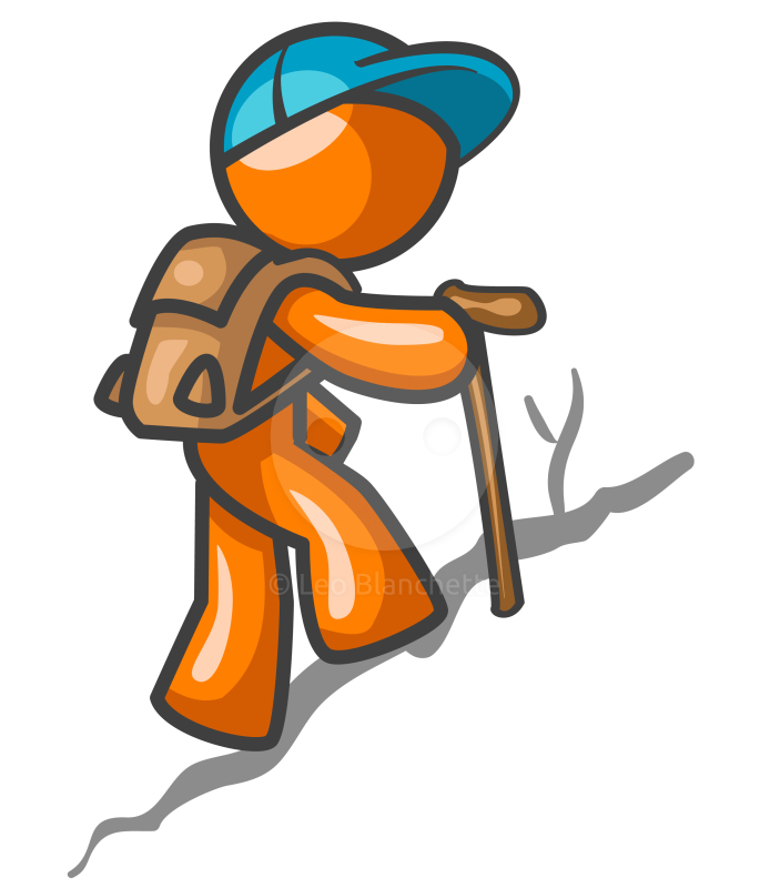 Man Hiking Clip Art