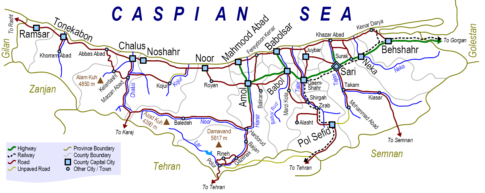 Mazandaran Iran On the Map