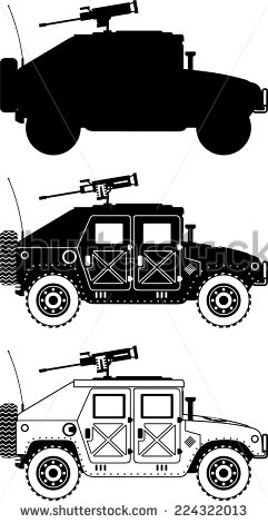 Military Vehicle Vector Icons