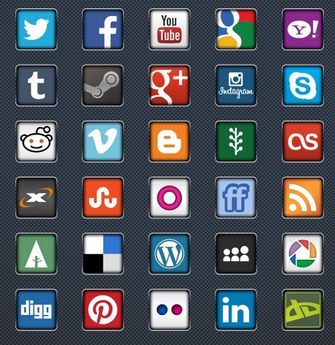 Modern Social Media Icons