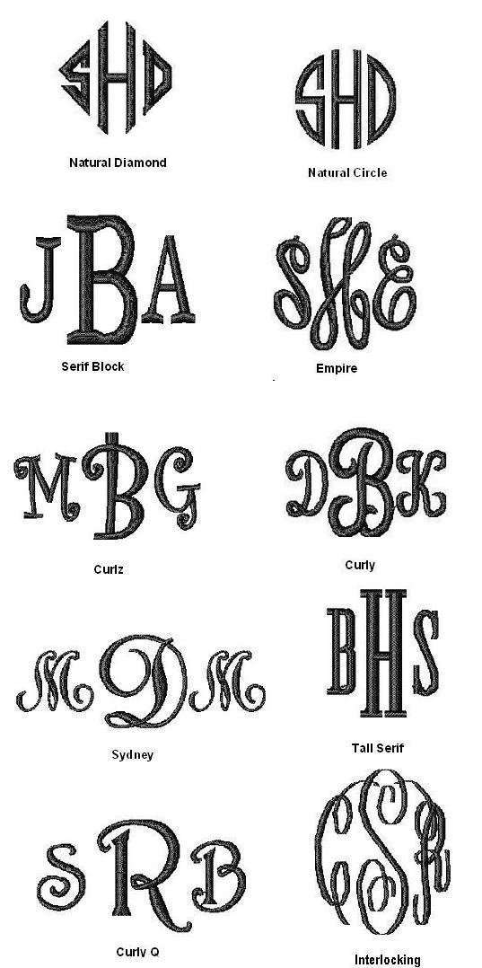8 Most Popular Monogram Fonts Images