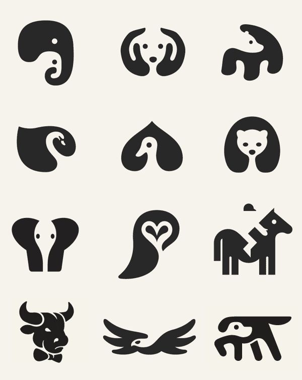 12 Animals Logo Icon Images