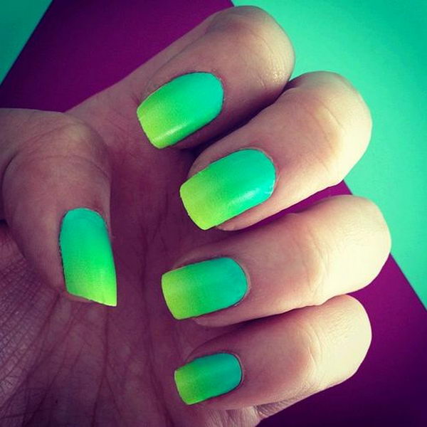 Neon Ombre Nails