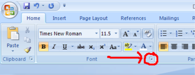 New Roman Font Microsoft Word