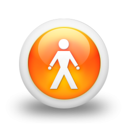 Orange 3D Person Icon Orange 3D Person Icon