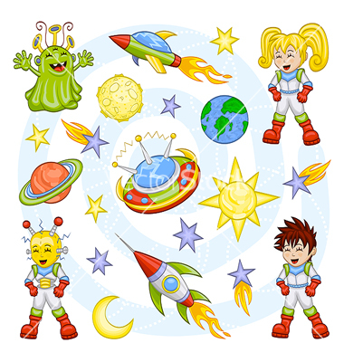 Outer Space Cartoon Characters