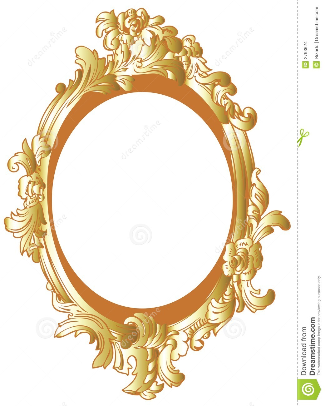 Oval Gold Frame Border Clip Art