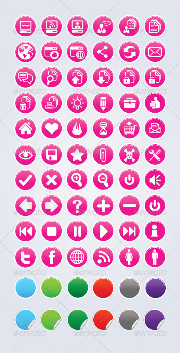 Pink Web Icon