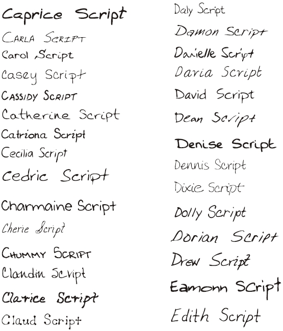 Professional Handwriting Fonts