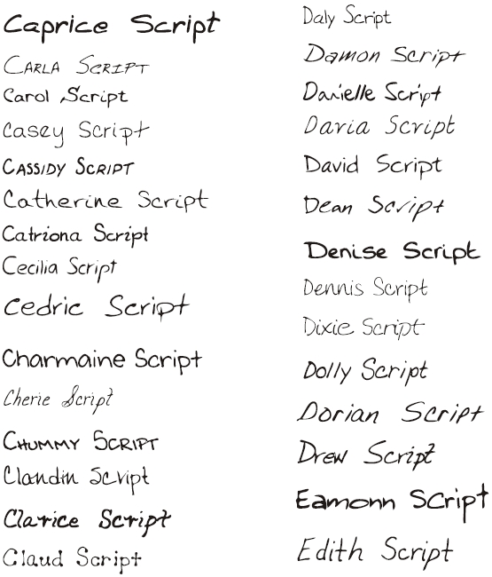 5 Handwriting Font Samples Images Script Font Samples Cool 