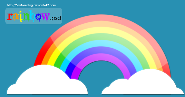 Rainbow Cloud Vector