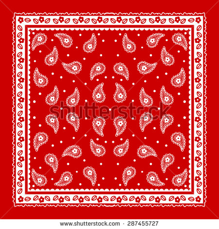 Red Paisley Bandana Pattern