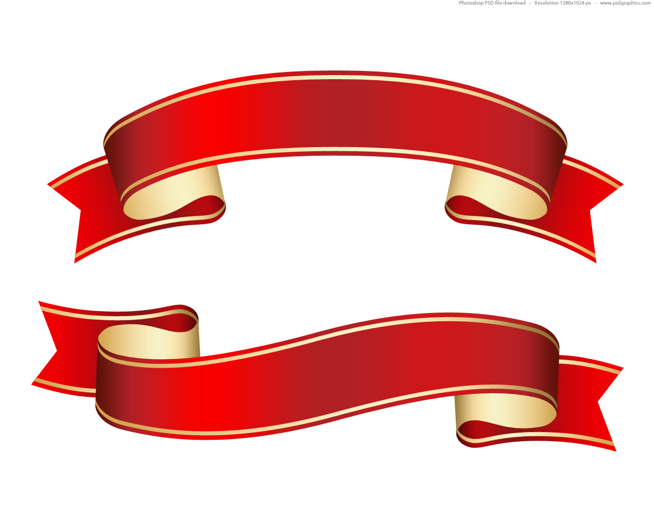 Red Ribbon Banner Vector