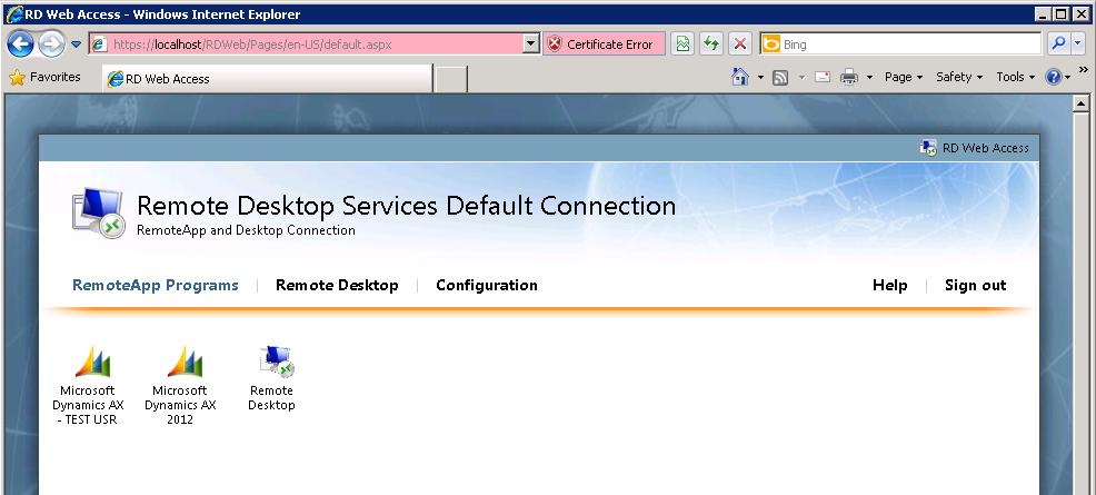 Remote Desktop Web Access 2012 Remote Desktop Web Access 2012