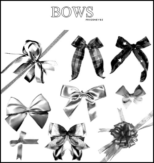 Ribbon Bow Photoshop Brushes