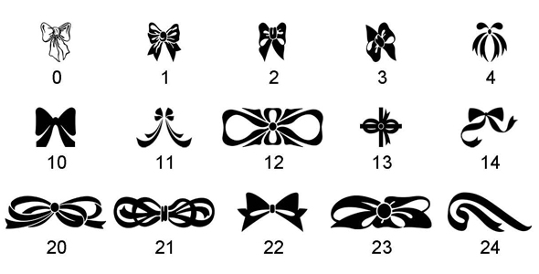 Ribbon Bow Photoshop Brushes