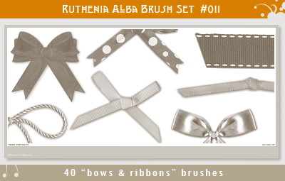 Ribbon Bow Photoshop Brushes