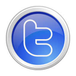 Round Twitter Icon White