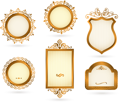 Royal Gold Vector Frames