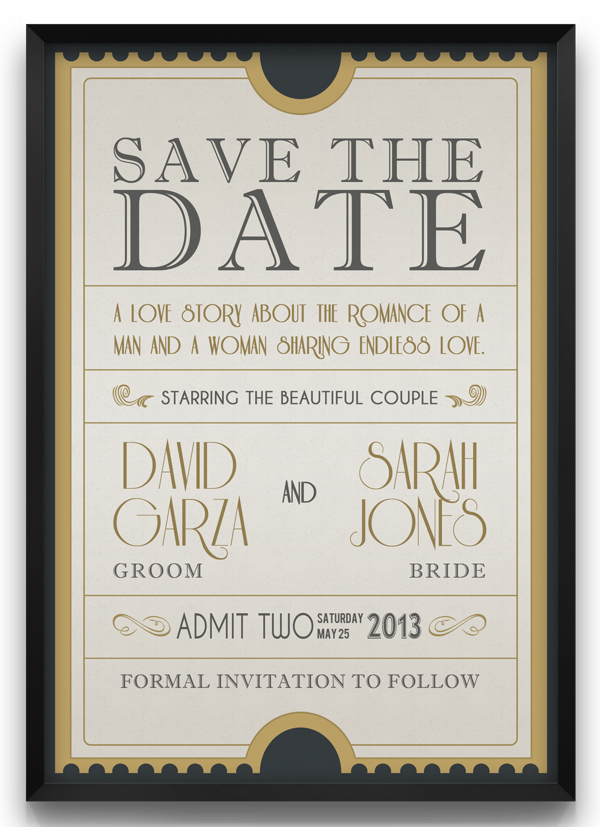 Save the Date Ticket Template