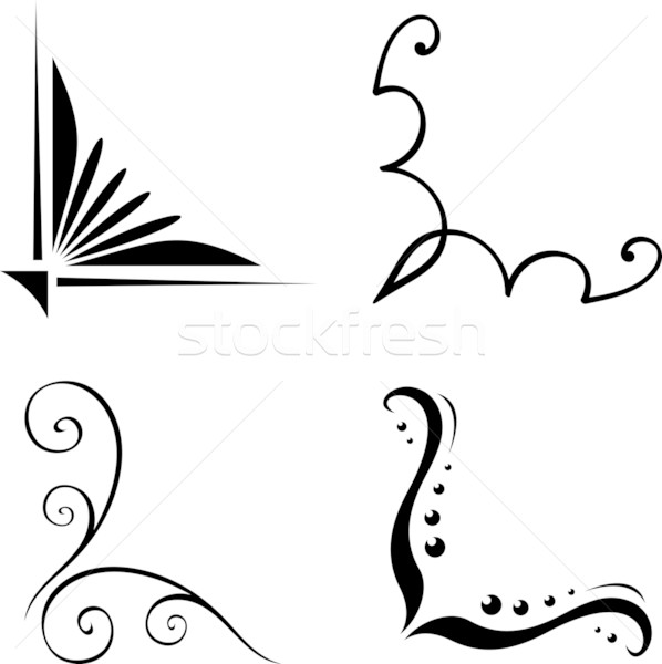 11 Simple Corner Border Designs With Lilies Images - Purple Corner