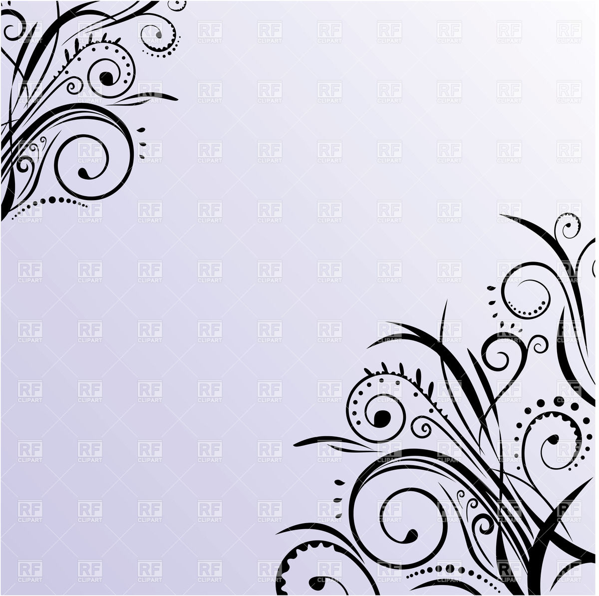 Simple Corner Borders Clip Art