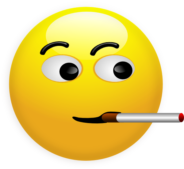 Smoking Smiley Face Clip Art