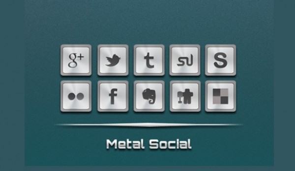 Social Media Icon Set PNG