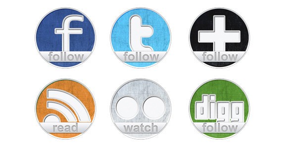 Social Media Icons Round