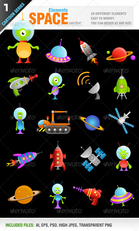 Space Cartoon Characters