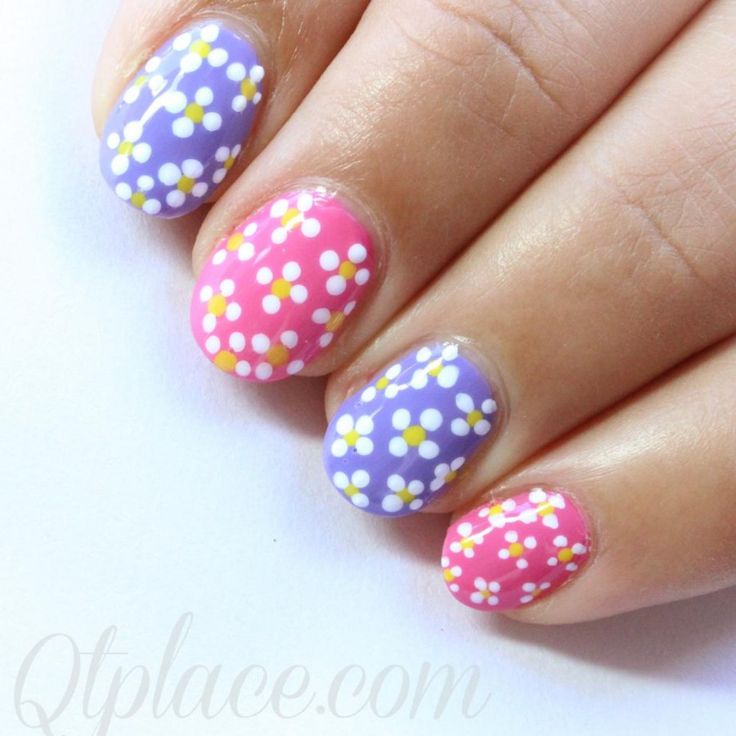 Spring Flower Nail Design